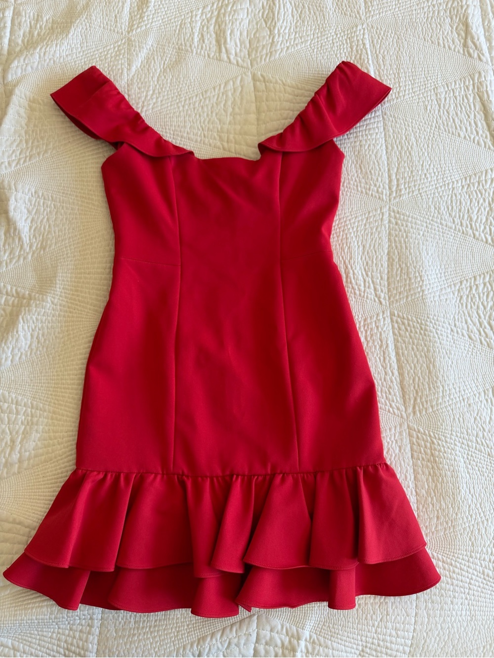 Milly Scarlet Ruffle Mini Dress - Picture 2 of 4